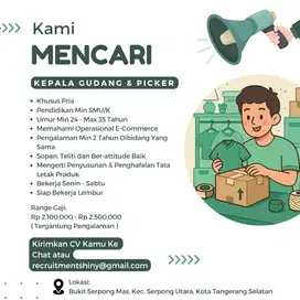 Kepala Gudang & Picker E-commerce ( Online Shop )