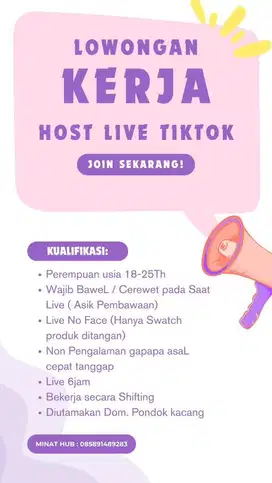 LOKER HOST LIVE LIPSTIK