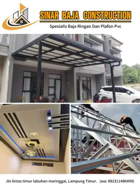 Jasa pemasangan rangka atap baja ringan dan plafon pvc