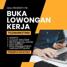 Dicari admin telemarketing properti, penempatan di PIK2