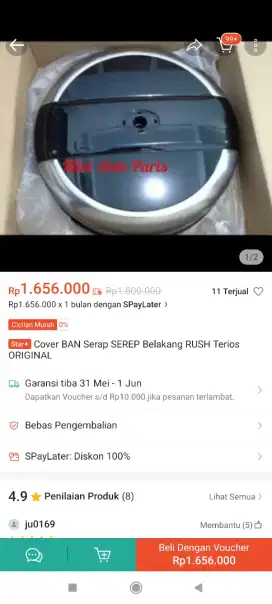 Cover pelindung ban rush terios sidekick escudo vitara jimny katana