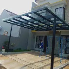 Kanopi alderon single layer plus talang propil