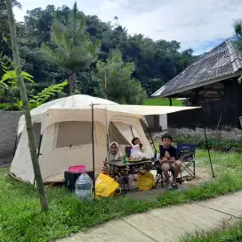 Tenda camping glamping 5-6 orang