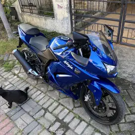 Ninja karbu 250 2011 Biru Langka Low KM full standart lengkap hidup