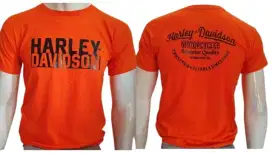 Tshirt kaos harley davidson 9ne grey san orange