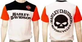 Tshirt kaos harley davidson skull motorcycle premium
