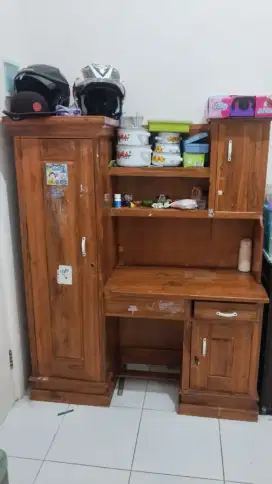 Meja belajar kayu jati