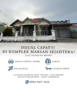 Rumah Siap Huni di Komplek Marsan Sejahtera – 4 Kamar Tidur + Garasi