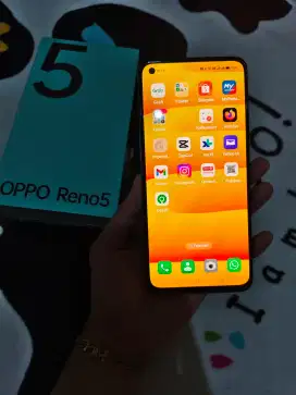 Oppo Reno 5 RAM 8/128GB Like New 99% mulus lengkap dus fullset