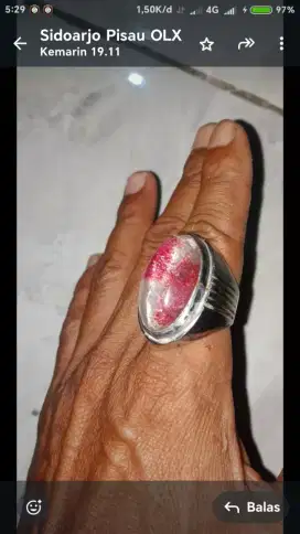 Batu akik kecubung karang