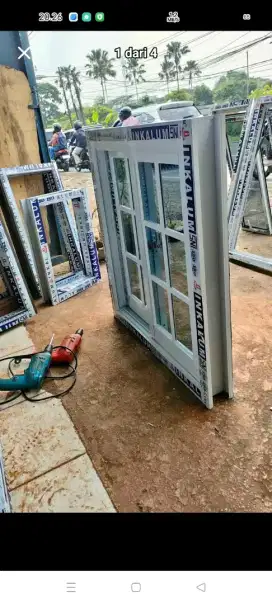 Jual berbagai macam kusen pintu jendela aluminium
