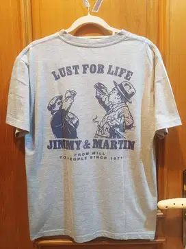 Kaos Distro Abu Misty JIMMY & MARTIN Cotton Combed 30S Original Murah!