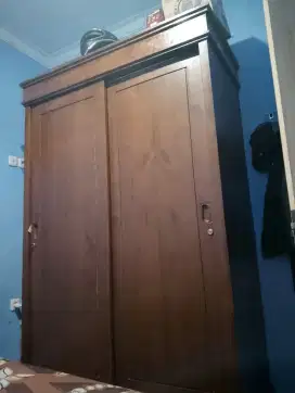 Jual lemari jati 2 pintu bagus