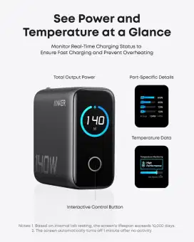 Anker Zolo Charger (140W, 4-Port, PD 3.1) with USB-C Cable