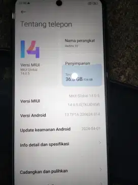 Hp readmi 10 ram6/128 mulus