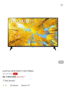 smart tv 65inch promo bisa cicilan syarat ktp tanpa dp