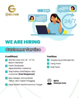 LOWONGAN CUSTOMER SERVICE