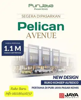 Ruko Baru pelican arcade free biaya surat DP cicil