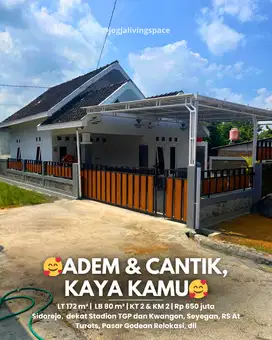 A160 - Hunian Bagus dan Tanah Luas Lingkungan Asri di Godean