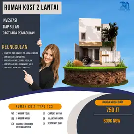 RUMAH 2 LANTAI KOST DI KARTASURA DEKAT KAMPUS ITB DAN UMS
