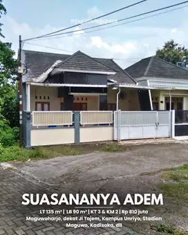 A158 - Rumah Nyaman Suasana Asri Lokasi Strategis di Maguworharjo