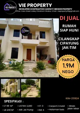 DIJUAL MURAH DIBAWAH PASARAN, RUMAH DI CILANGKAP R