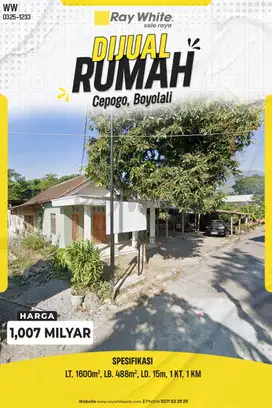 Dijual Rumah Murah Strategis Cepogo