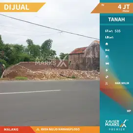 Dijual Tanah Strategis Di Jalan Raya Ngijo Karangploso Malang(OLX446)