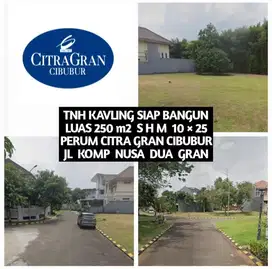 TANAH KAVLING SIAP BANGUN DI PERUM CITRA GRAN CIBUBUR KOTA BEKASI