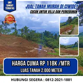 Jual tanah murah di Ciwidey cocok untuk Villa dan Kebun