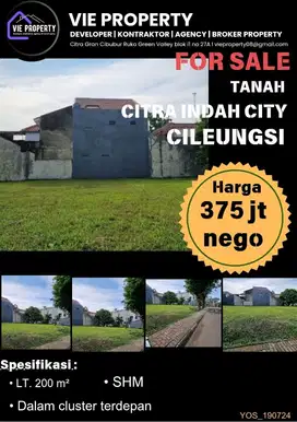 DIJUAL TANAH MURAH DALAM CLUSTER TERDEPAN PERUMAHAN