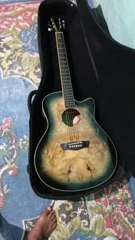 Gitar Akustik Elektrik Wasburn DFBACEB Deep forest