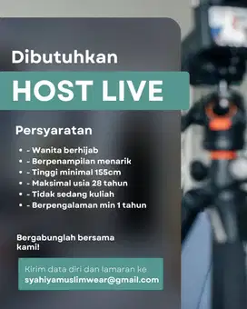 LOKER HOST LIVE TIKTOK SHOPEE