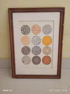 Hiasan Dinding aneka corak UK 58  x 43 cm bahan kayu dan painting