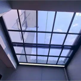 Kanopi solarflat rangka hollow galvanis