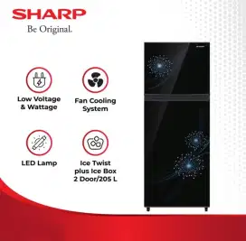 KULKAS 2 PINTU SHARP SHINE SERIES SJ-237MG