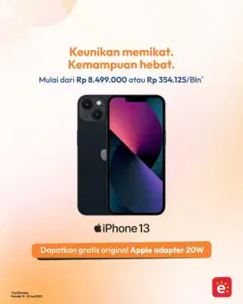 PROMO IPHONE 13 FREE ADAPTOR+ CASHBACK BANK (CC)