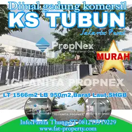 Dijual gedung komersil di Jl.KS Tubun,JakPus LT 1.566m2 LB 950m2