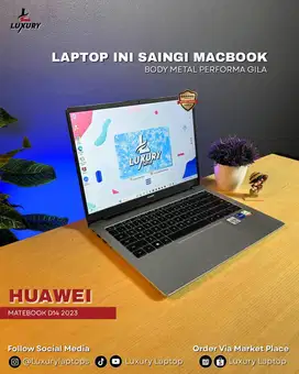 LAPTOP HUAWEI MATEBOOK D14 2023 SLIM CORE I5 GEN 12 SSD RAM SECOND