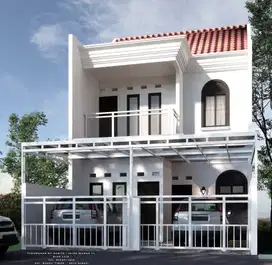 SEDANG DIBANGUN DAN SUDAH DIPASARKAN RMH 2 Lantai model Klasik Modern
