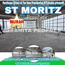 Dijual Penthouse ST MORITZ Twr New Presidential 254m2,bare/RTF,Ceiling