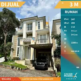 Dijual Rumah Di Citra Garden Cluster The Peak, Buring Malang(OLX624)