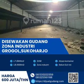 Sewa gudang lokasi Grogol saset terbaik dengan luas 2600m saja!