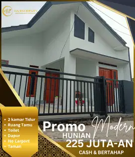 Rumah minimalis 2 kamar 200 jutaan akses strategis dekat jalan utama