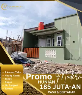 Rumah murah 2 kamar 185 juta akses strategis 10 menit dari Stasiun KRL