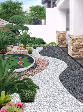 Jasa pembuatan taman kering taman vertical dll #20