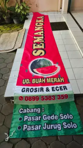 Cetak & printing umbul umbul bendera spanduk kain bisa satuan & ribuan