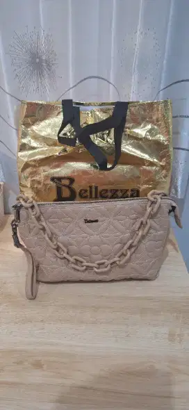 Tas Bellezza.Warna coklat  susu