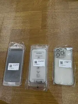 Casing dan tempered glass Baru for Iphone 16 Pro