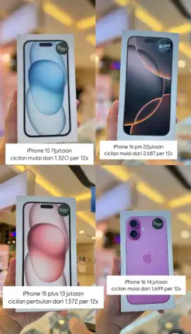 Credit Iphone  15  cicilan mulai dari 1 jtan
